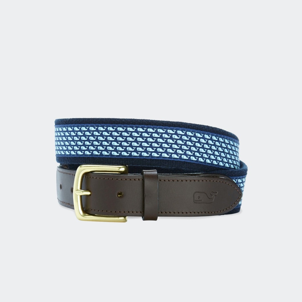 Vineyard Whale Canvas Club Belt- Vineyard Navy
